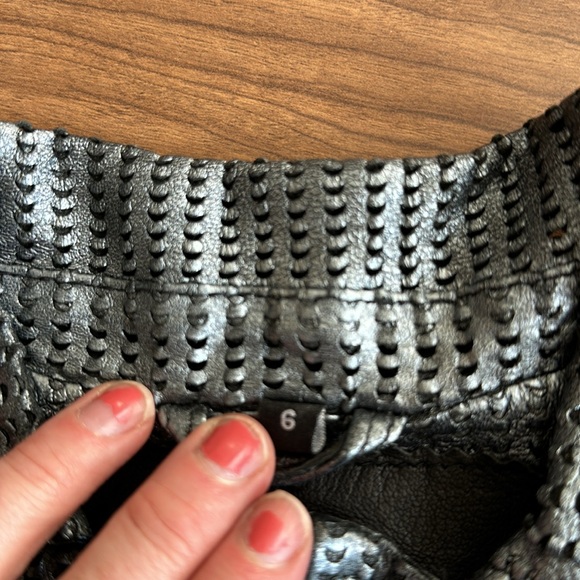 Genuine soft leather Banoeemee designer jacket/ blazer  in gunmetal silver - Picture 13 of 13